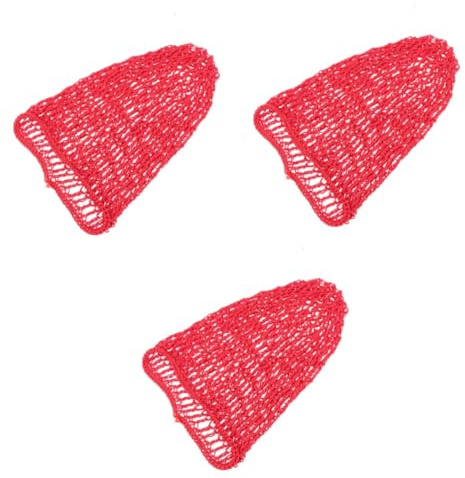 POPETPOP 3stücke Haarnetz Für Damen Atmungsaktives Rayon Schlafhaarnetz Elastisches Snood Für Perfekten Halt Für Nacht Und Freizeitgebrauch Rot Passend Für Kopfgrößen