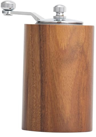 perfk Moulin à Grains de café Manuel, manivelle, Portable, en Bois, réglable, pour Voyage, Bureau, café en Plein air, Cadeaux de Vacances, Grand