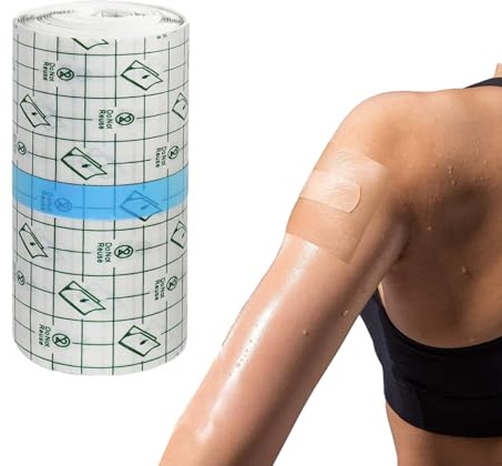 Gel doccia impermeabile 15 cm x 3 m – Pellicola trasparente per tatuaggi, cerotto post-operatorio con taglierina