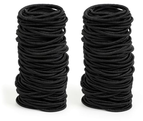 120pcs Hair Bands 2mm Hair Bobbles, Elastic Bands Ponytail Holders for Thick Hair