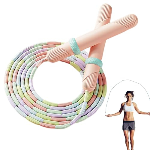 Springseil – Speed-Springseil, verwicklungsfrei, verstellbares Seil | Workout-Springseil | Tragbares Speed-Springseil mit Perlen, Fitnessstudio-Springseil für Kinder und Erwachsene