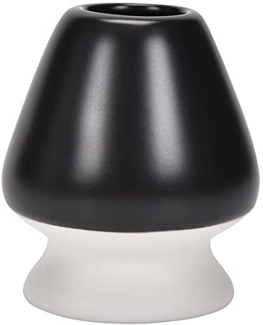 Porte-fouet à thé Matcha en céramique, support Chasen, support Chasen for outils à thé for les professionnels de la cérémonie du thé(Black)