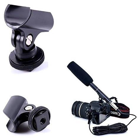 BESTonZON 5stücke Teiliges Mikrofon-clip Robustem Kunststoff Mit Hot-shoe-adapter Verstellbarem Winkel Flexiblem Halter Für Dslr-kamera Zuverlässiger Mikrofonhalter Für Interview-aufnahmen