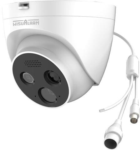 WISUALARM Indoor Network Camera with Flame Detection,4MP Home Fire Security Camera, Thermal Camera Work App, 2-Way Talk, Flame Tracking (UK)