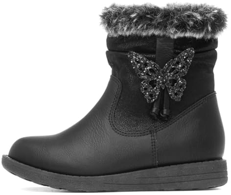 Walkright Lorna Girls Black Butterfly Boot - Size 11 Child UK - Black