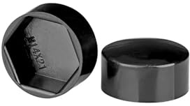 Tuerca hexagonal, cabeza plana, tapa protectora de plástico, tornillo hexagonal externo decorativo(Grey,20pcs 19X12XM12)