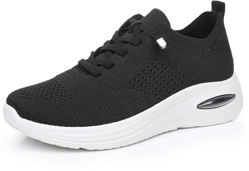 Scarpe Terapeutiche Per Diabetici Da Donna Scarpe Da Corsa Scarpe Alluce Valgo Piedi Gonfi, Scarpe Da Ginnastica Leggere E Traspiranti Antiscivolo Scarpe Ortopediche Per Artrite Edema,Black-40 EU