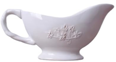 MCLIUJIA Saucier Saucière Bateau Seau À Jus en Céramique Vintage for La Maison, Pichet À Lait, Pot À Assaisonnement, Saucière Récipient pour Sauce Vinaigrette