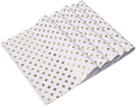 FRCOLOR Kreatives Geschenkpapier mit Blattgold 5 Blatt Papier zum Schneiden für Selbstgemacht Verpackungen und Buchverpackungen Einfach zu Verwenden und Vielseitig Einsetzbar