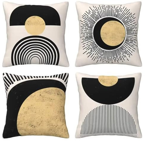 Kissenbezüge 4er Set Einfach 70x70cm Dekorative Kissenhülle, Samt Zierkissenbezüge mit unsichtbarem Reißverschluss, Weich Kissen Bezug Zierkissen für Sofa Schlafzimmer Wohnzimmer Zuhause Dekor Sv7599
