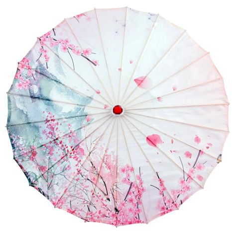 Qsvbeeqj Parasol décoratif multifonction en soie de bambou pour célébration traditionnelle et utilisation quotidienne Diamètre 82 cm, Y, taille unique