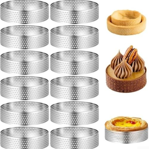 Moule à gâteau en acier inoxydable - Double bords roulés - Pour pâtisserie et gâteau au fromage - 20 x 10 x 5 cm (1)