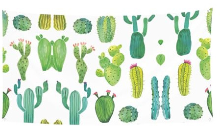 Striscione da appendere per feste con cactus, decorazione per compleanni, Natale, Halloween
