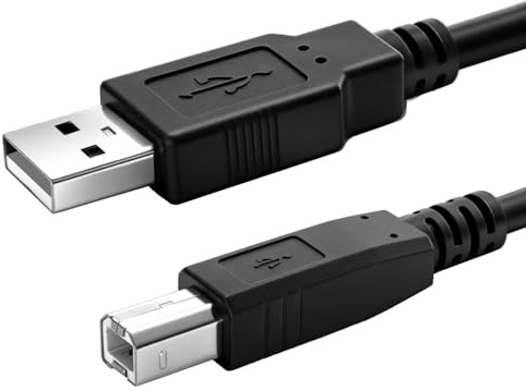 Superer Cable de Impresora USB 2.0, USB A a B de 1.8 M