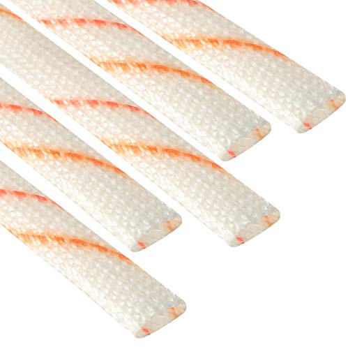 sourcing map 5pcs Fiberglass Heat Shield Sleeve 4mm(5/32-inch) ID x 2.87ft Adjustable PVC Silicone Fiberglass Sleeve Pipe