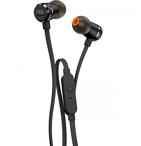 JBL Cuffie in-ear T290 Pure Bass All Metal con microfono (nero)