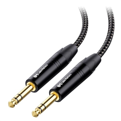 Cable Matters Premium Braided Balanced 1/4 Inch TRS Cable 3m