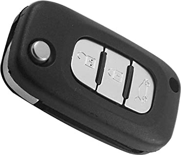 1x Ersatzschlüssel Klappschlüssel Hülle für 3 Tasten Funk Fernbedienung mit Rohling - RENAULT_KS13C - Top Qualität Auto Schlüssel Gehäuse Neu