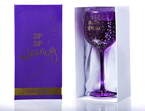 Boxer Gifts GWO702 Verre à vin avec sérum de vérité pour elle - Verrerie fantaisie amusante pour elle - Pour anniversaire, Noël, Noël secret et fête des mères - Coffret cadeau