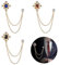 Huture 3 Stück Herren Brosche Anstecknadel Broschen Metallclip Blusen Clips Schal Zubehör Clip Nadeln Kristall Vintage Clips Mode Schmuck Abzeichen Corsage für Damen, Roter-Blauer-Schwarzer Diamant