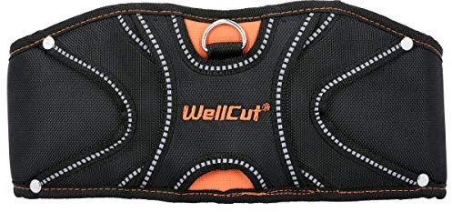 WELLCUT WC-P819 Heavy-Duty Heavy-Weight Tool Belt for Electricians Construction Professionals and DIY Enthusiasts, Orange,black