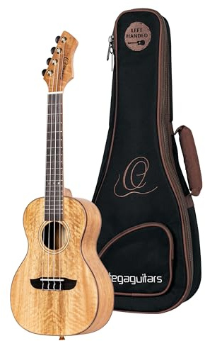 Ortega Guitars Konzert Ukulele Linkshänder – Akustisch – Horizon Series – Inklusive Gigbag – Mango, Natur (RUMG-L)