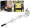 UISEBRT Grillspieß Set 107cm Edelstahl Drehspieß mit Motor, 220V - 240V, inkl. 2X Fleischnadeln Elektrischer Grillspieß Rotisserie