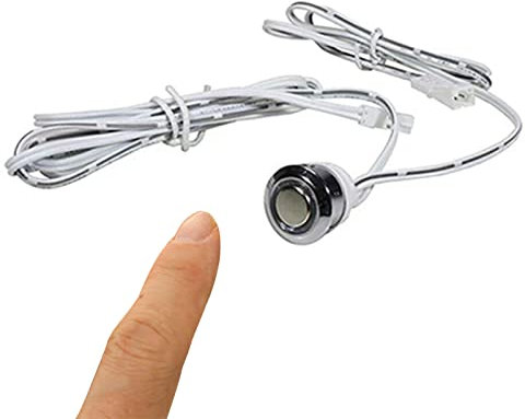 STBTECH 12V LED Touch Dimmer Schalter, 5-24V DC Berührungsschalter Sensorschalter Stufenloses Dimmen für Led Streifen,mit blaue Bereitschaftslicht,für 17 mm Montageloch, (Dupont-Draht, 1 Stück)