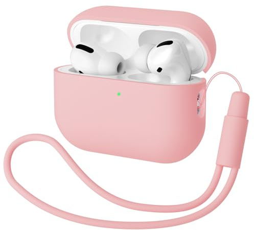 Custodia in Silicone Compatibile con Airpods Pro 2 (2022), Mocarheri Ultra Sottile in Premium Silicone per Airpods Pro 2 Custodia Cover Custodia protettiva in silicone antiurto, Rosa
