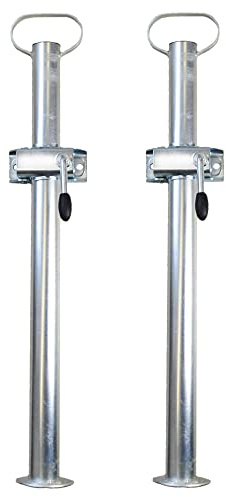 The Drive | 2X Anhänger Stützen mit Klemmhalter für PKW-Anhänger | Stelzfuß | Fallstützen | Anhängerstütze | Länge: 700mm Ø: 48mm