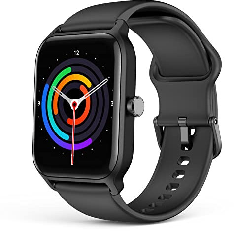 EGQINR Smartwatch Chiamate, 1,8 Orologio Smartwatch Uomo Donna con Fare Chiamate Risposta Vivavoce, Alexa Integrato, Cardiofrequenzimetro SpO2 Sonno, Orologio Fitness Notifiche Messaggi Whatsapp