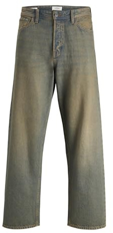 JACK & JONES herr baggy-fit-jeans, Blå denim, 33W x 32L