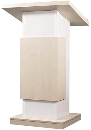Rednerpult Luxuriöse Rednerpulte, mobiles Holzpodest, geneigter Boden, Rednerpult mit feststellbaren Rädern, Empfangstheke, 60 x 70 x 118 cm, Podiumsständer Mode