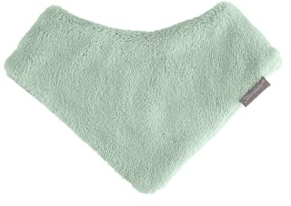 Sterntaler barnhalsduk teddyfluffig fodrad unisex – trekantig halsduk för baby och barn med kardborreband, fodrad med mikrofleece, Steingrön, 2