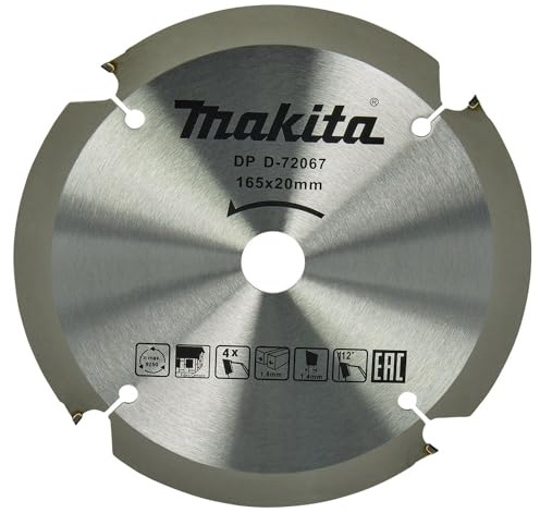 Makita Kreissägeblatt für Faserzementplatte | Spezialisiert | Ø 165mm Asgat 20mm 4T - D-72067