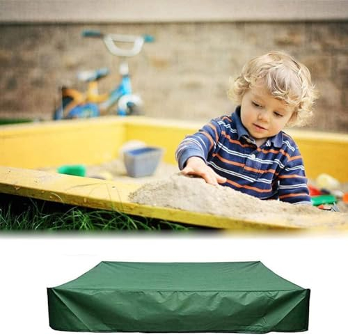 Wasserdicht Sandkasten Abdeckung,Abdeckplane Wasserdicht,Sandkasten Abdeckung 180x180,Sandkastenabdeckung Abdeckplane,mit Kordelzug (Grün 120)