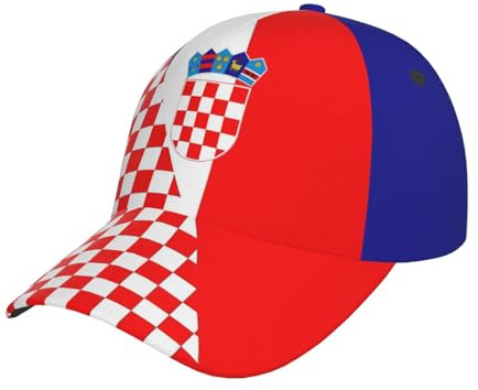 urtradezz Baseballkappe mit kroatischer Flagge, verstellbar, modisch, lässig, flache Krempe, Papa-Hüte für Damen und Herren, Kroatien-6s, Einheitsgröße