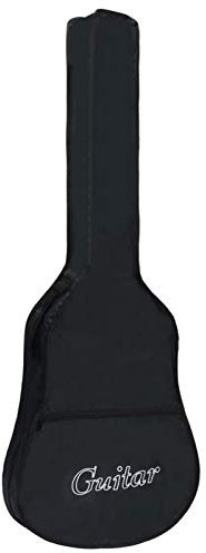 Rantry Gitarrentasche für 4/4 Konzertgitarre schwarz 100x37cm Stoff Gitarrenkoffer & Gigbags