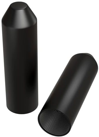 Lumonic 5x I Warmschrumpf Endkappe mit Kleber I 20 -> 6mm I schwarz I Verhältnis 3:1 I vernetztes Polyolefin I Schrumpfkappe I für Kabel, Rohre und Seile