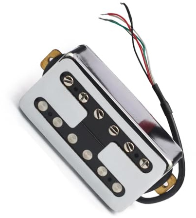 H-Typ Kupferrohrabdeckung E-Gitarre Chrome Bridge Pickup Coil Humbucker Split Pickup Tonabnehmer Set