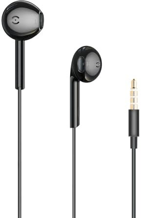 MAS CARNEY Ecouteurs Filaire Intra-Auriculaires WH9, Écouteurs Jack 3.5mm avec Microphone Compatible avec Téléphone, PC, Ordinateur Portable, Samsung, Huawei, MP3 Players