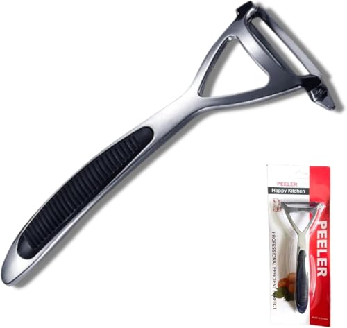 2-in-1 Stainless Steel Potato and Vegetable Peeler - Multi-Functional Fruit Peeler with Dual Sharp Carbon Steel Blades - Ergonomic and Safe for Rapid Slicing