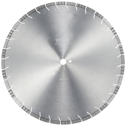 VEVOR Disque à Tronçonner Diamanté 500 mm, Disque Diamant Humide ou Sèche, Lame de Scie à Béton avec Dents Inclinées de 12 mm, Diamètre du Trou Central Universel 25,4 mm, pour Béton, Carrelage, Brique