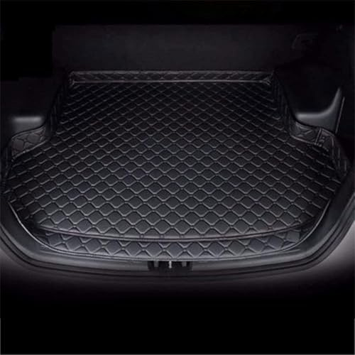 SZFCL Cuir Tapis Coffre Voiture pour Mini Cooper F56 3 Portes 2019 2020 2021 2022 2023 2024 2025, Antidérapant Imperméable Protection Coffre Cargaison Doublure Accessories,Black-1