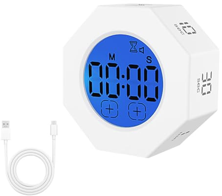 Pomodoro Timer, Digitaler Visueller Würfel Timer, Sensor Flip Timer, LCD-Display, Produktivitäts Digitaler Cube Timer für Küche, Klassenzimmer, Büro