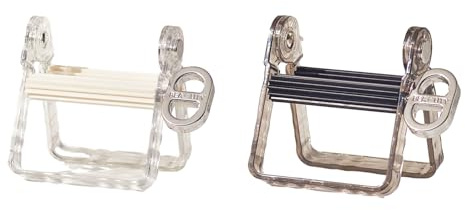 2 Exprimidores Pasta De Dientes Con Ruedas, Herramientas Dispensador Pasta De Dientes Doméstico, Soporte Para Tubos Sin Perforaciones Con Asas Esmeriladas, Textura Glaciar, 10,5x8,6x9,6cm