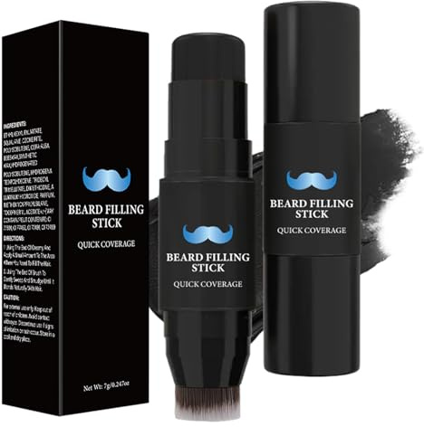 Niesel Riempitivo per barba, crema con pennello, 7 g, tinta resistente all'acqua e resistente al sudore, per modellare e styling