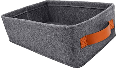VICASKY Portaoggetti Pieghevole Rettangolare in Stoffa Contenitore Versatile Bagno e Ufficio Facile da Riporre per Giocattoli e Libri