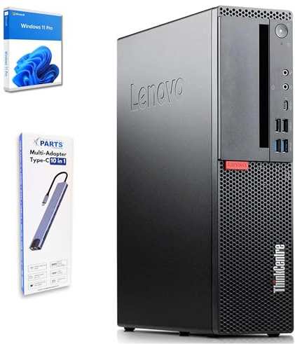 Lenovo ThinkCentre Mx20s SFF - Ordenador de sobremesa | Intel Core i5-8500 hasta 4,10 GHz | 8 GB de RAM | 256 GB SSD Win 11 Pro USB Tipo C - Base de acoplamiento 10 en 1 TPM 2.0 36 meses de garantía