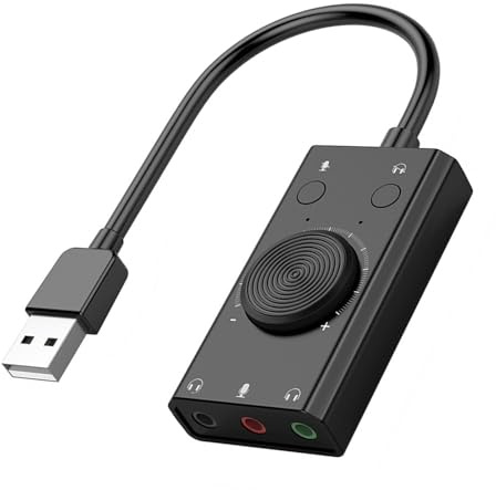 Scheda audio USB esterna per microfono auricolare con uscita a 3 porte esterna regolabile per accessori per computer scheda USB
